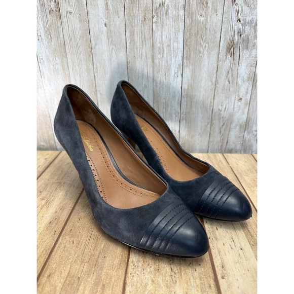 Brooks Brothers Suede Upper Leather Pointed Toe Heels Pumps Dress Shoes Size 8.5 - Picture 1 of 9